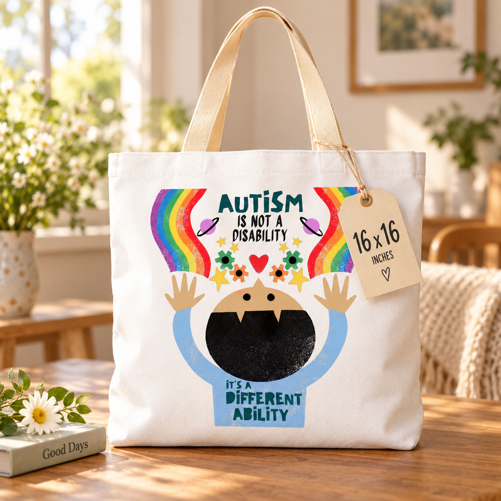 Autism Isn't a Disability, It's a Different Ability Tote Bag