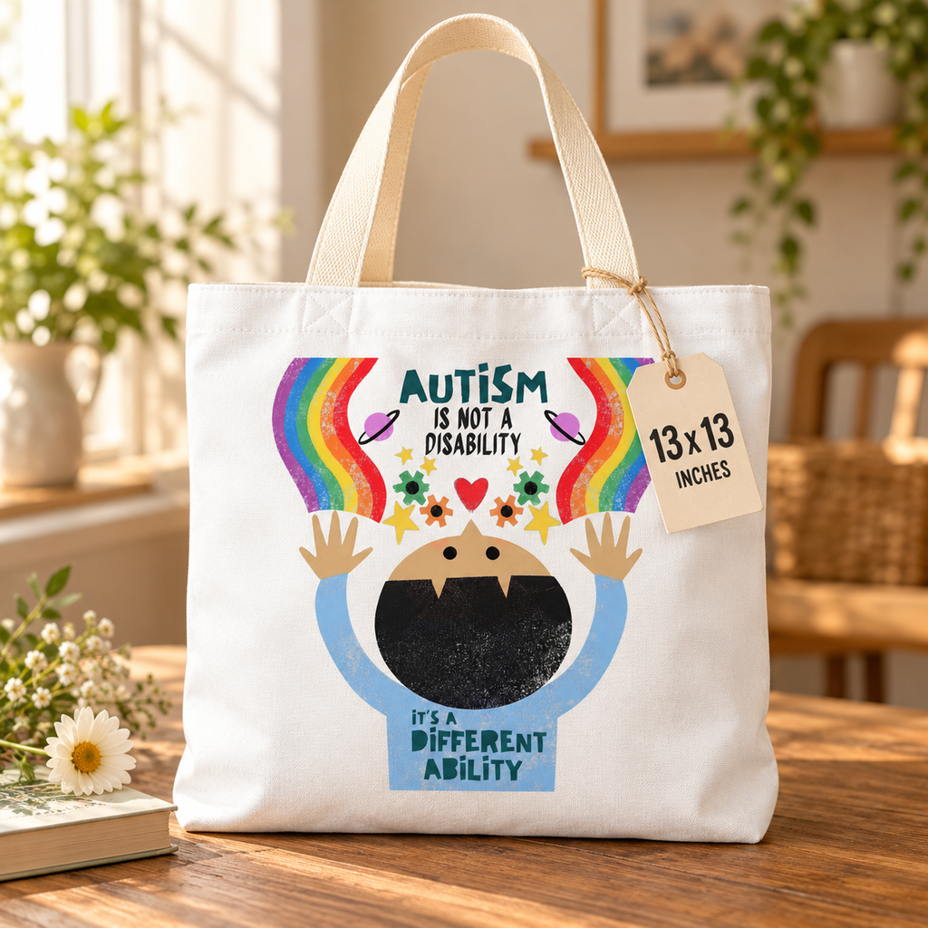 Autism Isn't a Disability, It's a Different Ability Tote Bag