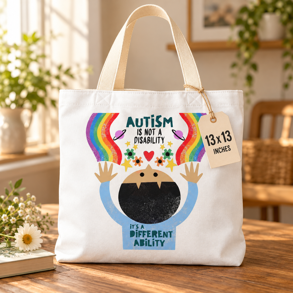 Autism Isn't a Disability, It's a Different Ability Tote Bag
