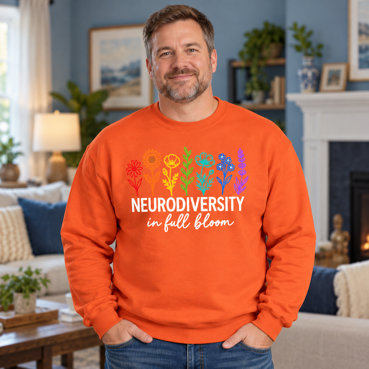 Unisex Neurodiverse in Full Bloom Crewneck Sweatshirt