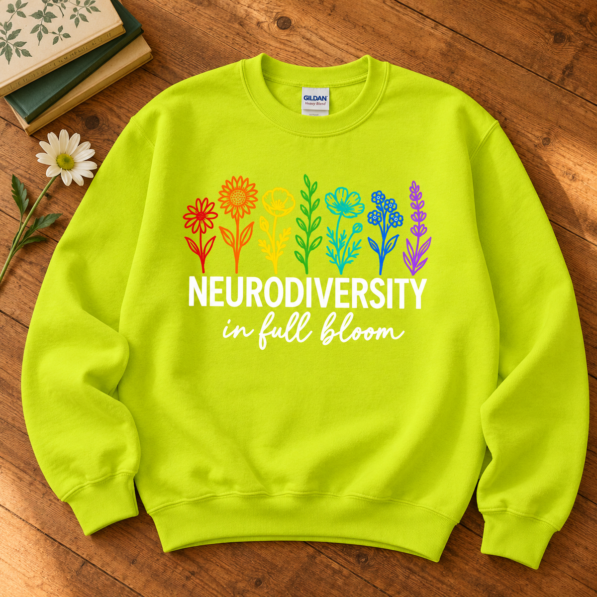 Unisex Neurodiverse in Full Bloom Crewneck Sweatshirt