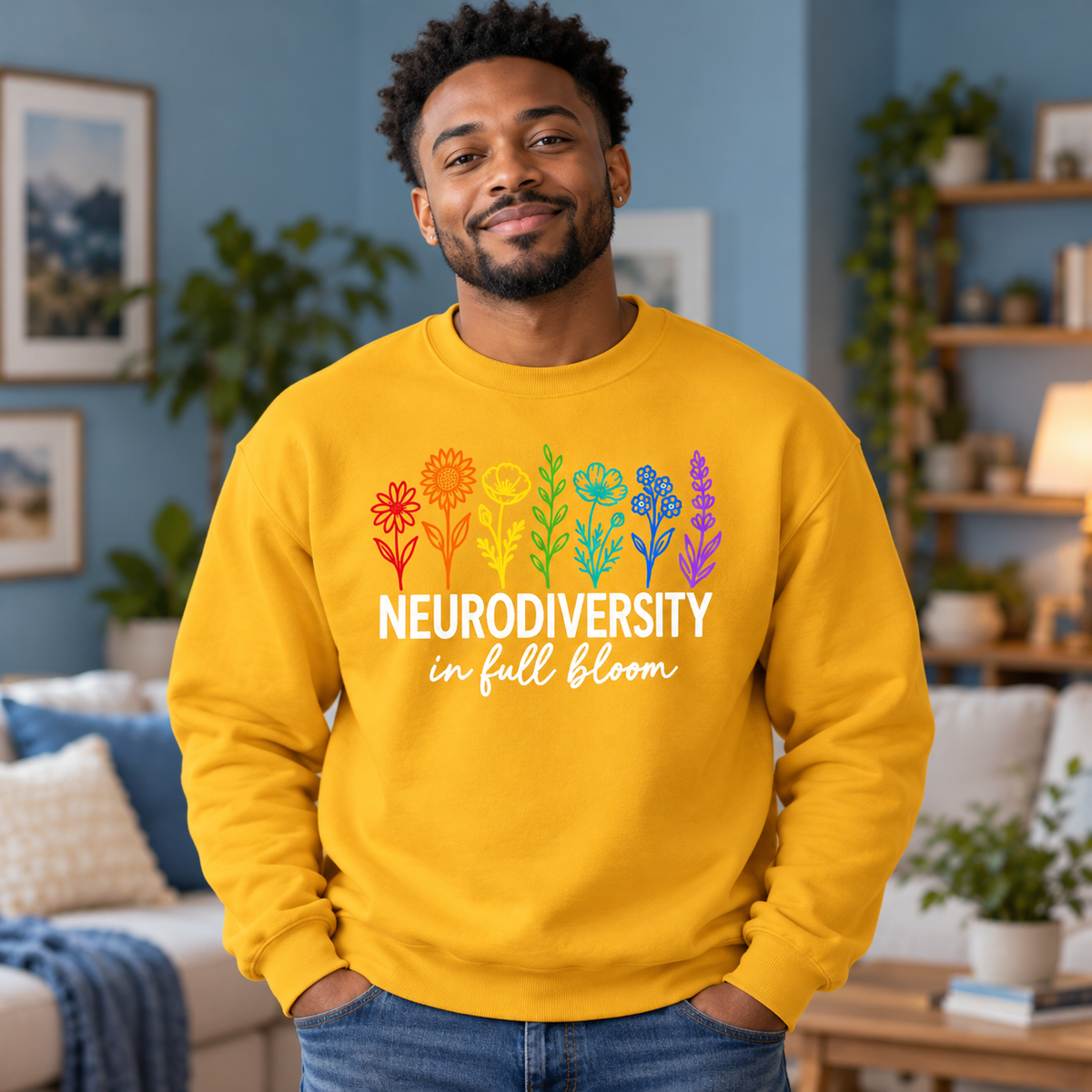 Unisex Neurodiverse in Full Bloom Crewneck Sweatshirt