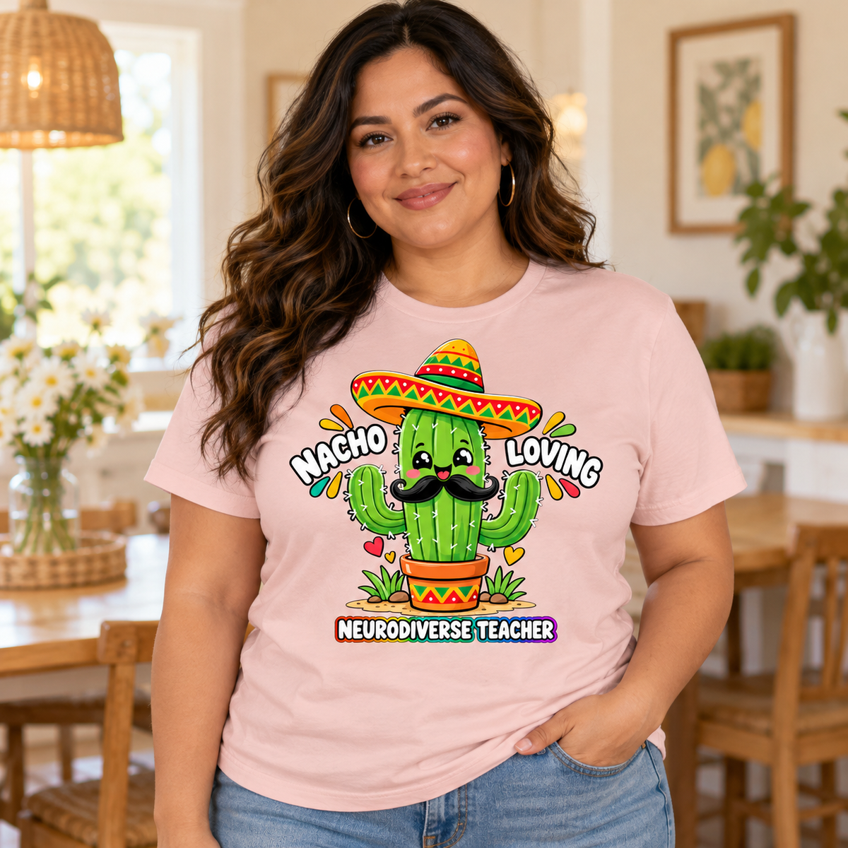 Nacho Loving Neurodiverse Teacher Unisex T-Shirt