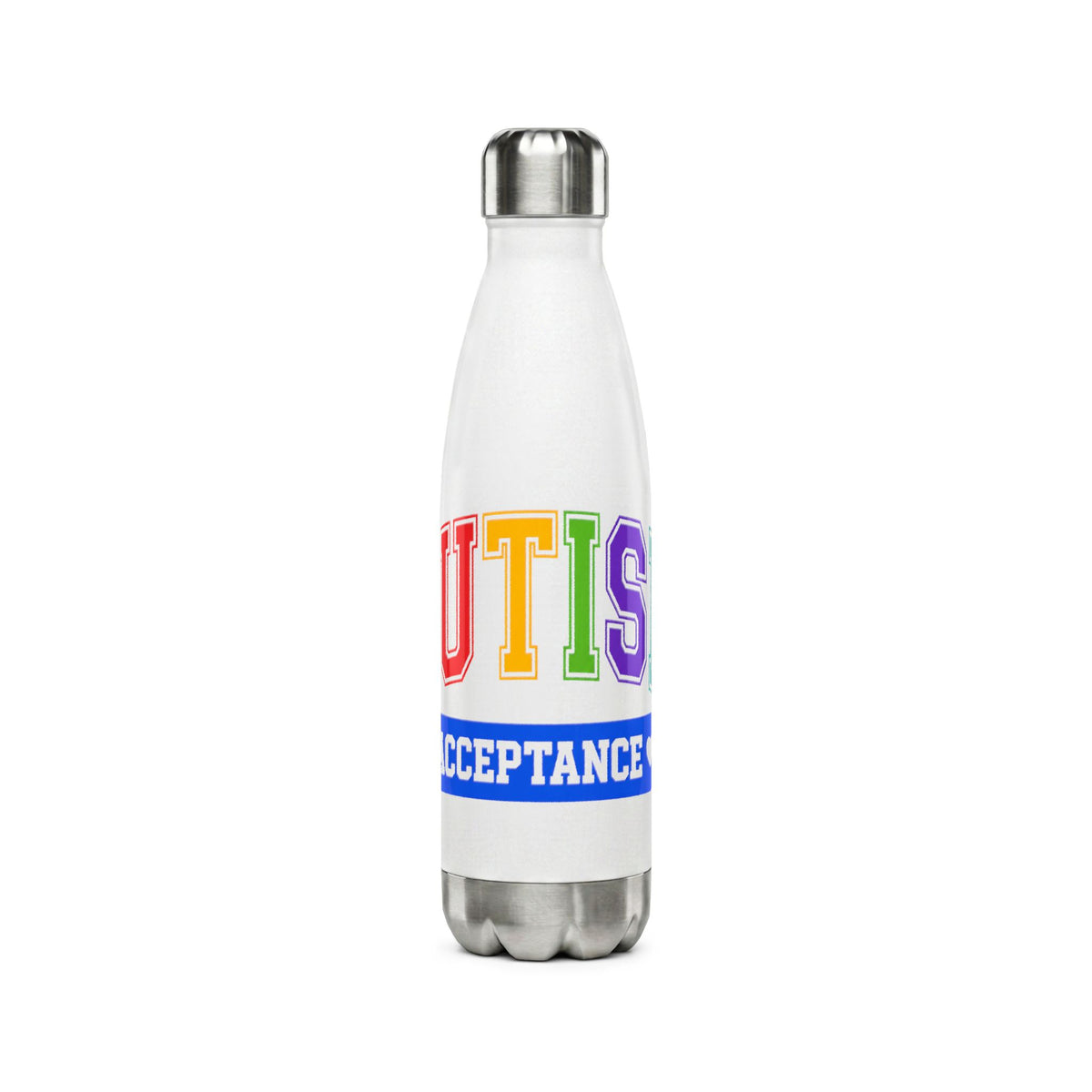 Autism Acceptance Water Bottle — 17oz Stainless Steel Bottle