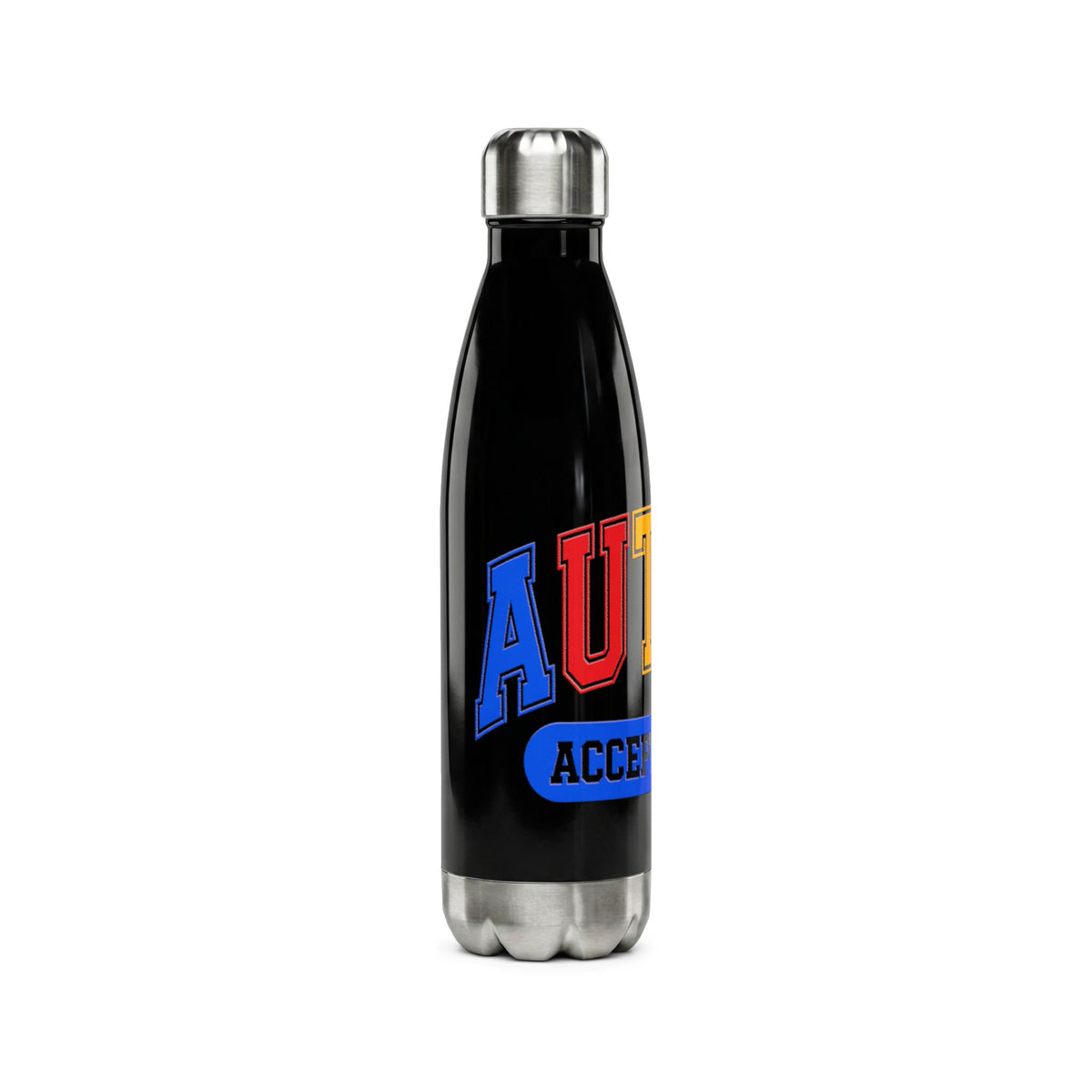 Autism Acceptance Water Bottle — 17oz Stainless Steel Bottle
