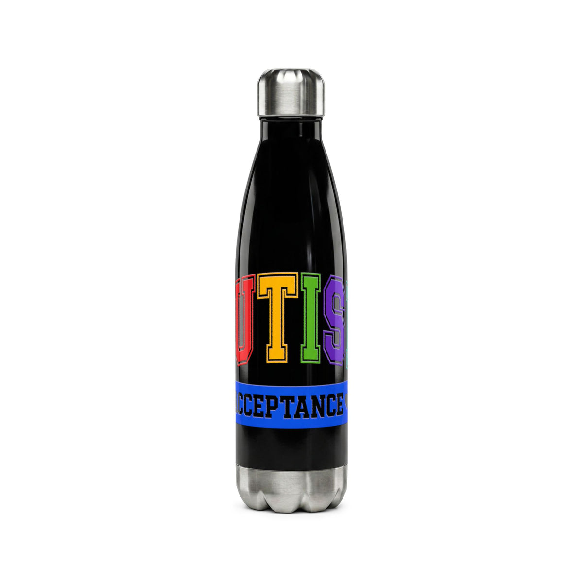 Autism Acceptance Water Bottle — 17oz Stainless Steel Bottle