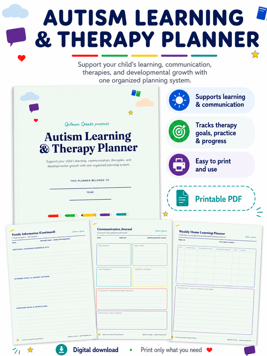 Autism Learning & Therapy Planner