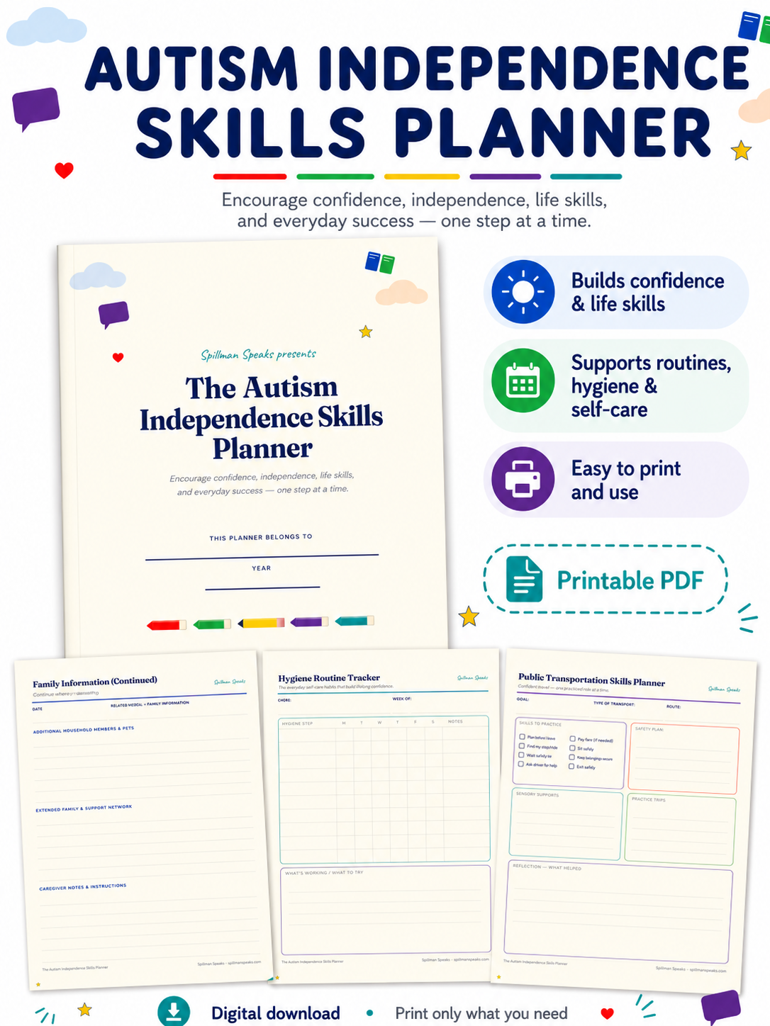 Autism Independence Skills Planner