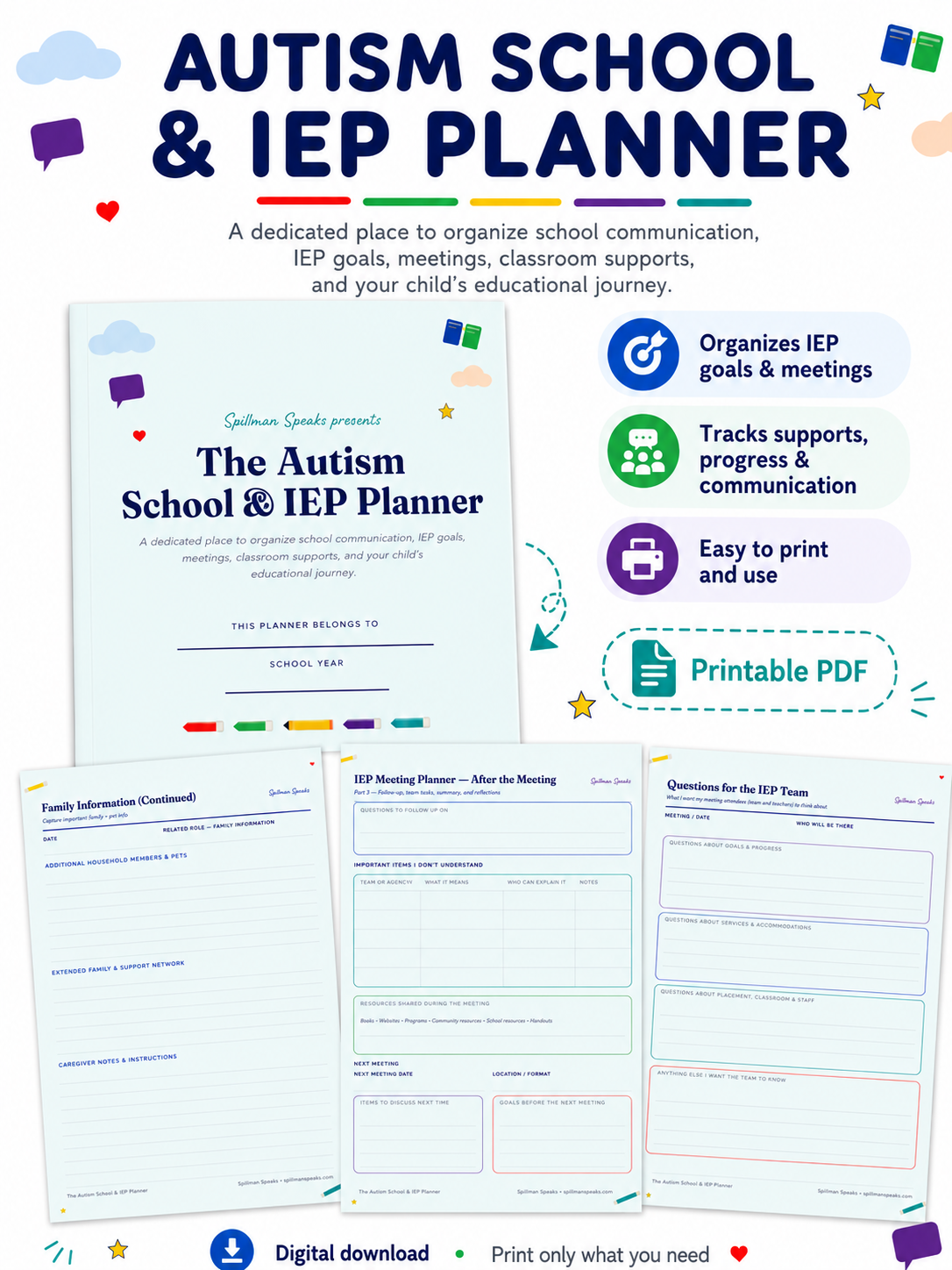 Autism School & IEP Planner